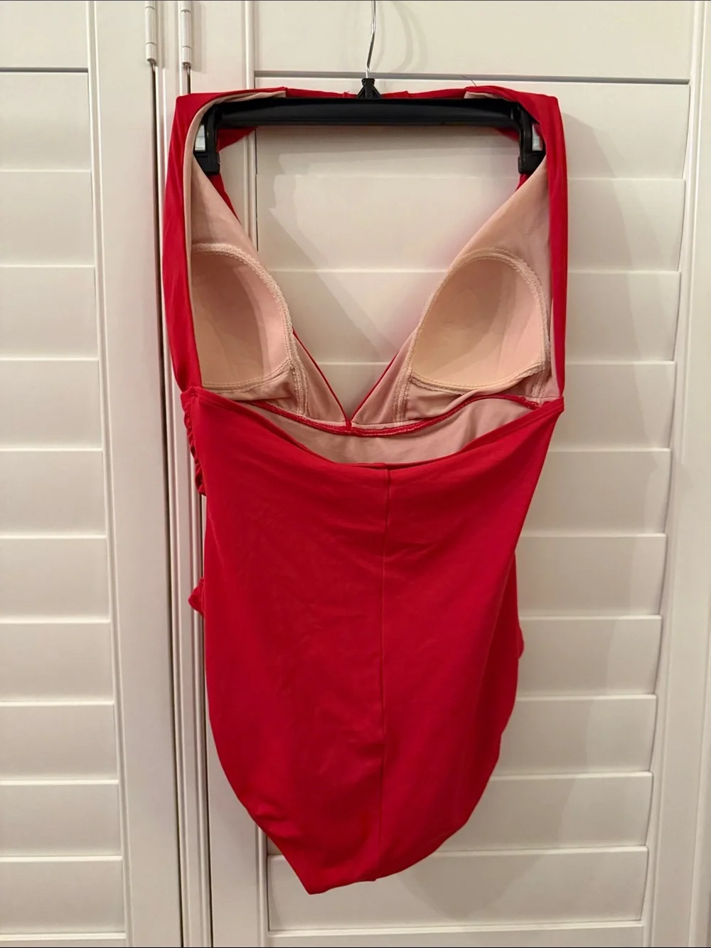 La Blanca Red Ruched One-Piece Swimsuit
